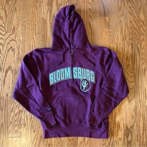 Jansport | Bloomsburg University maroon half zip up hoodie